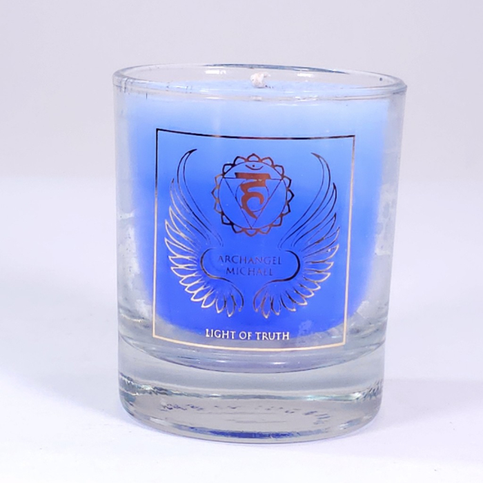 Lumanare parfumata albastra din ceara naturala [3]