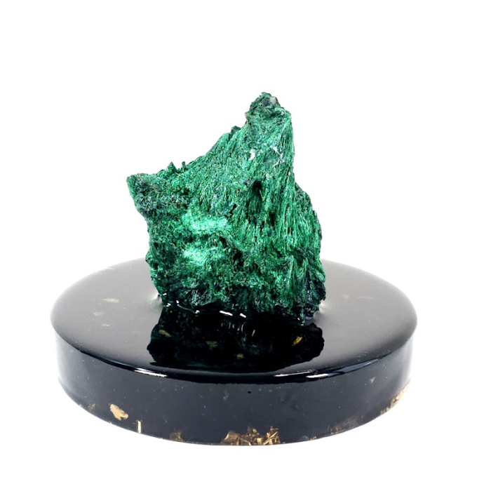 Piatra malachit fibros natural pe suport orgon turmalina [11]