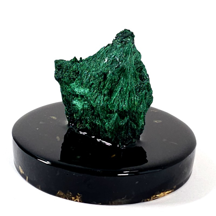 Piatra malachit fibros natural pe suport orgon turmalina [9]