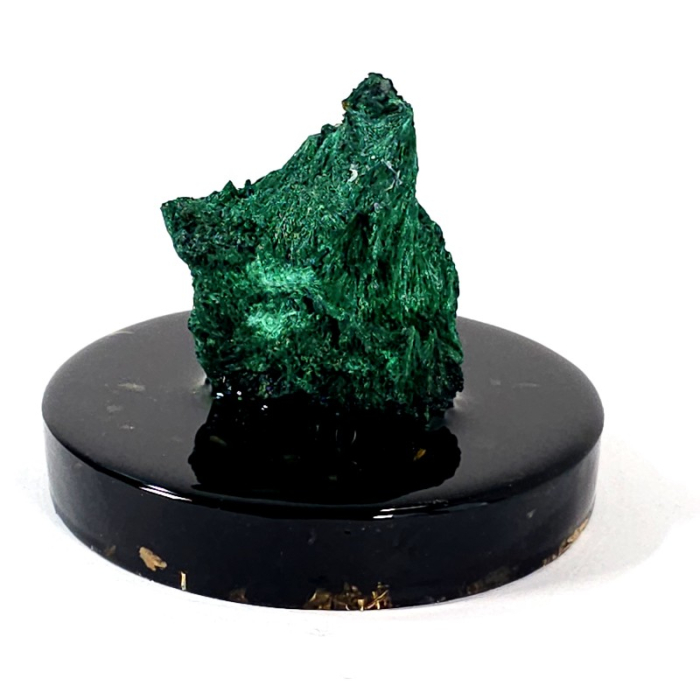 Piatra malachit fibros natural pe suport orgon turmalina [6]