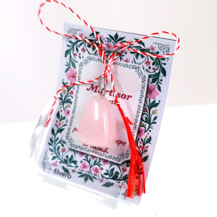Martisor piatra cuart roz [3]