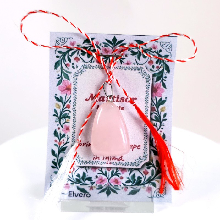 Martisor piatra cuart roz [2]