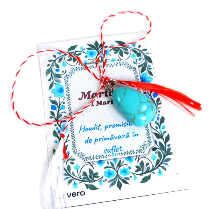 Mărțișor piatra howlit turcoaz [2]