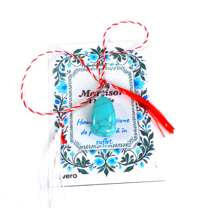 Mărțișor piatra howlit turcoaz [3]