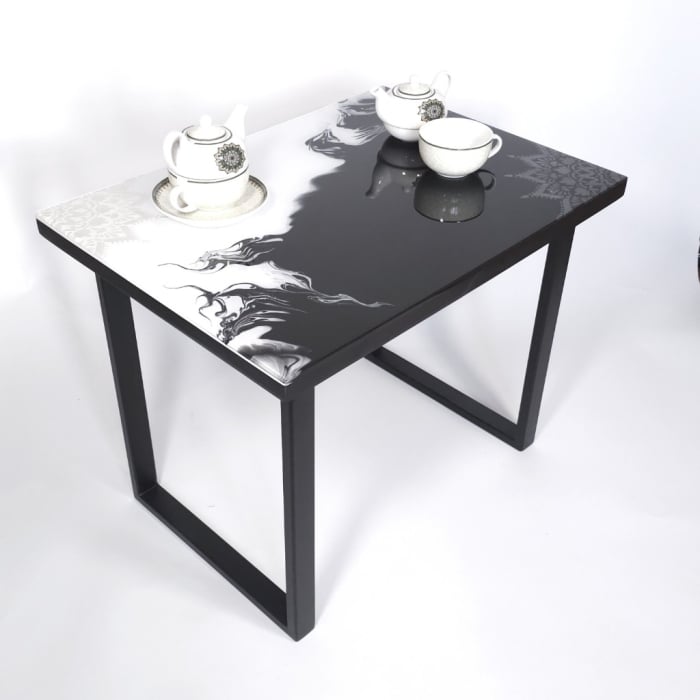 Măsuță de cafea din rășină cu pietre paturale semiprețioase [2]