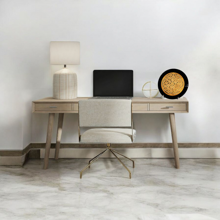 Decoratiune pentru casa sau birou cu floarea vietii si pietre naturale [6]