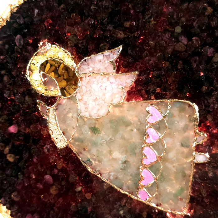 Decoratiune Inger pazitor din pietre semipretioase naturale [4]