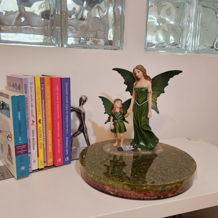 Figurine cu zâne pe disc cu pietre naturale semiprețioase * [6]