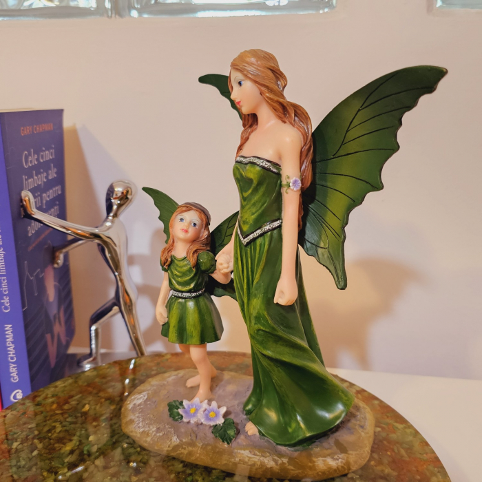 Figurine cu zâne pe disc cu pietre naturale semiprețioase * [7]