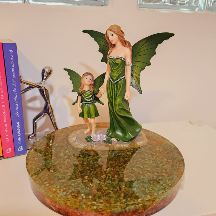 Figurine cu zâne pe disc cu pietre naturale semiprețioase * [8]