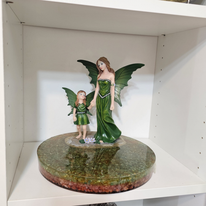 Figurine cu zâne pe disc cu pietre naturale semiprețioase * [5]
