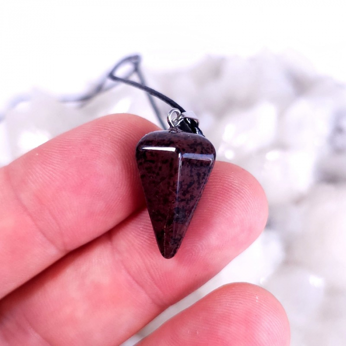 Medalion pendul din obsidian mahon [4]