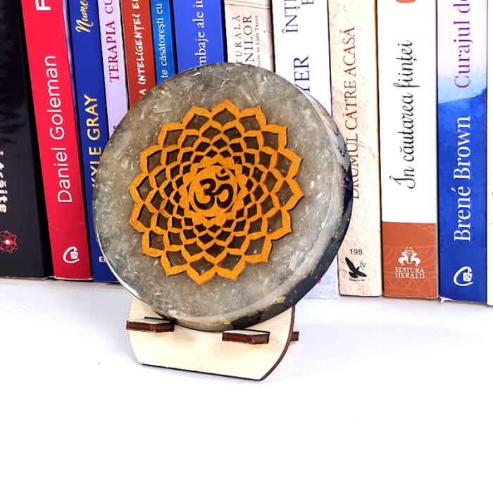 Chakra 7, Sahasrara, disc orgonic din pietre semipretioase [4]
