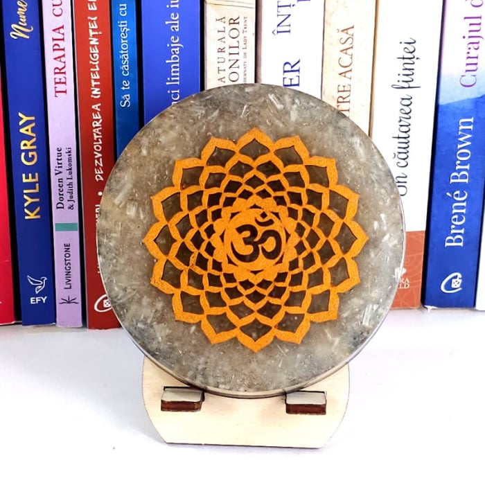 Chakra 7, Sahasrara, disc orgonic din pietre semipretioase [3]