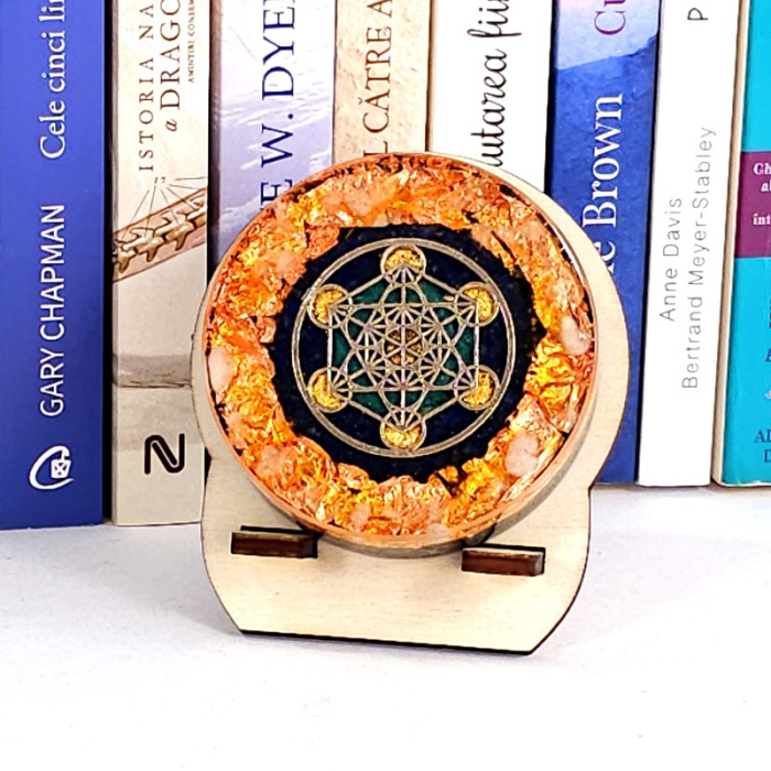 Disc orgon simbol Cubul lui Metatron din pietre naturale vibratie inalta [3]
