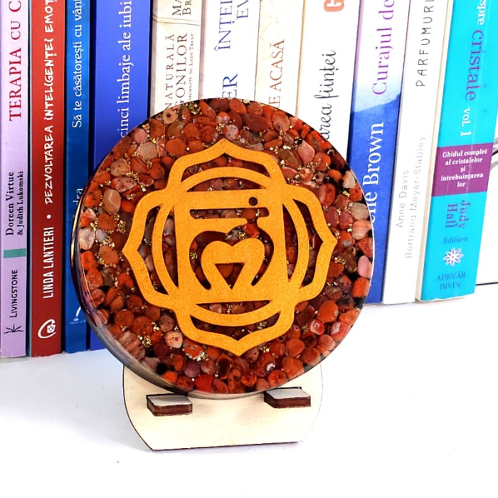 Chakra 1, Muladhara, disc orgonic din pietre semipretioase [4]