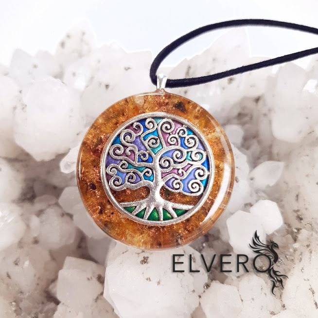 Medalion copac cu coroana multicolora cu mesaj inspirational [2]