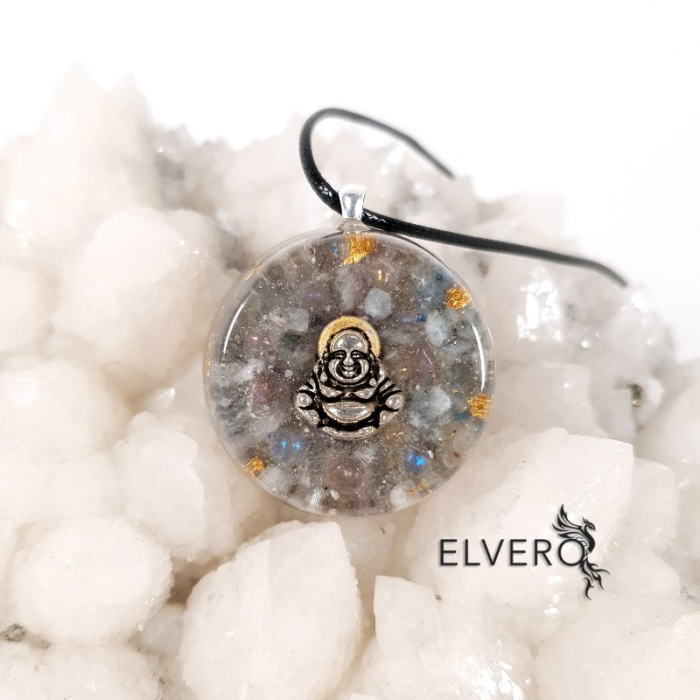 medalion zen din pietre naturale cu buddha razand fericit [5]
