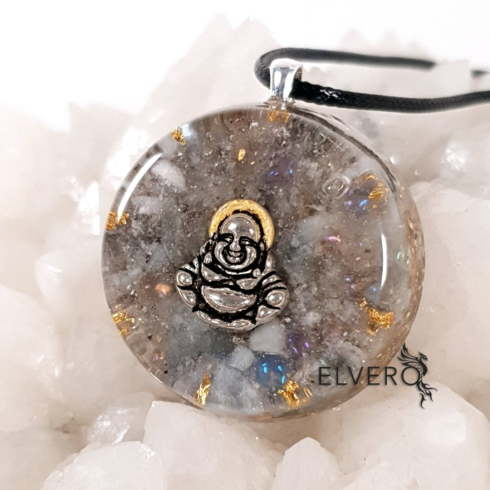 medalion zen din pietre naturale cu buddha razand fericit [2]