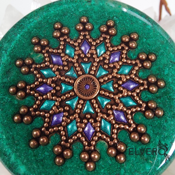 Pandantiv malachit mandala. Muguri ai păcii interioare. [3]