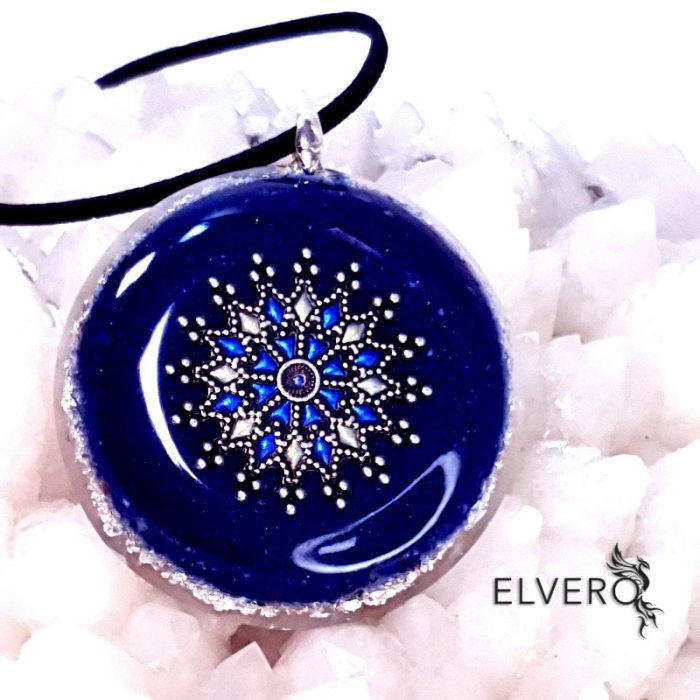 Pandantiv azurit cu model filigranat si argint [3]