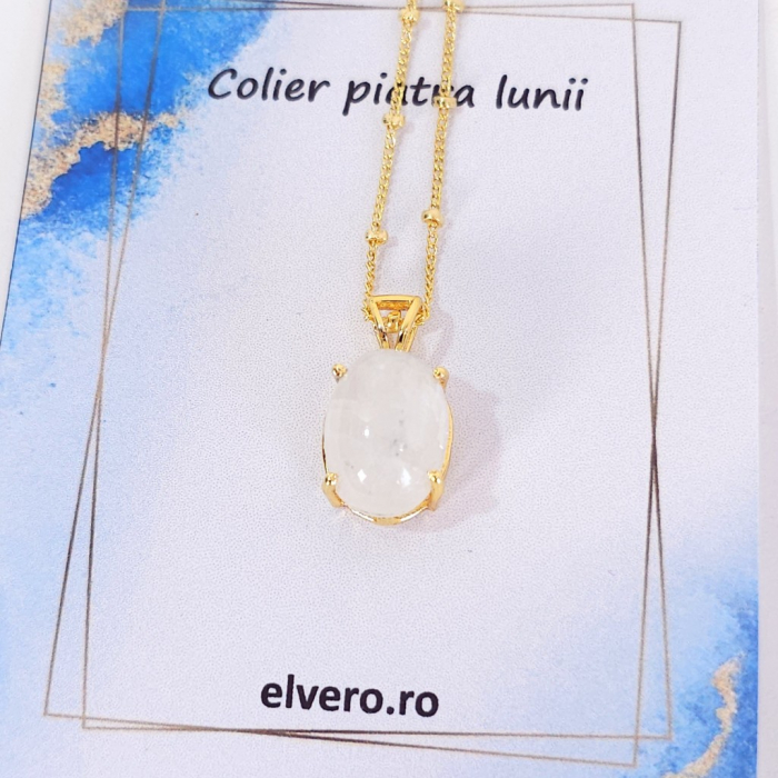 Bijuterie cu piatra lunii naturala placata cu aur [4]