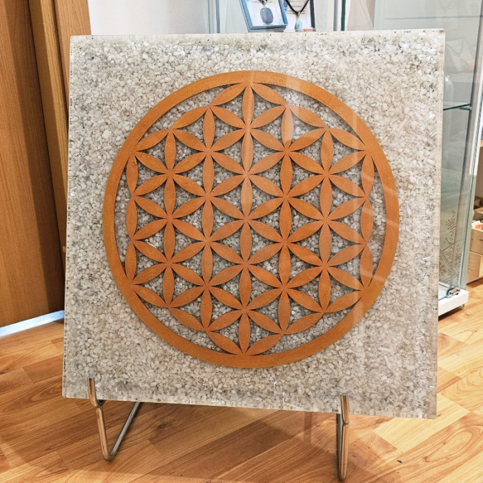 Obiect decor Floarea Vietii din pietre semipretioase de dimensiuni mari [7]