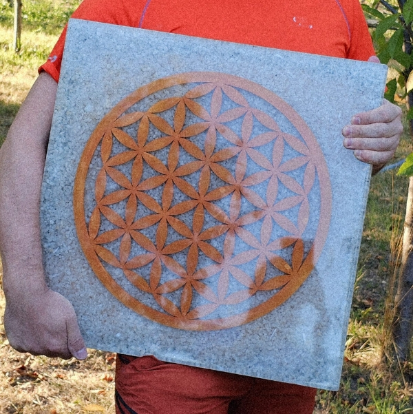Obiect decor Floarea Vietii din pietre semipretioase de dimensiuni mari [10]