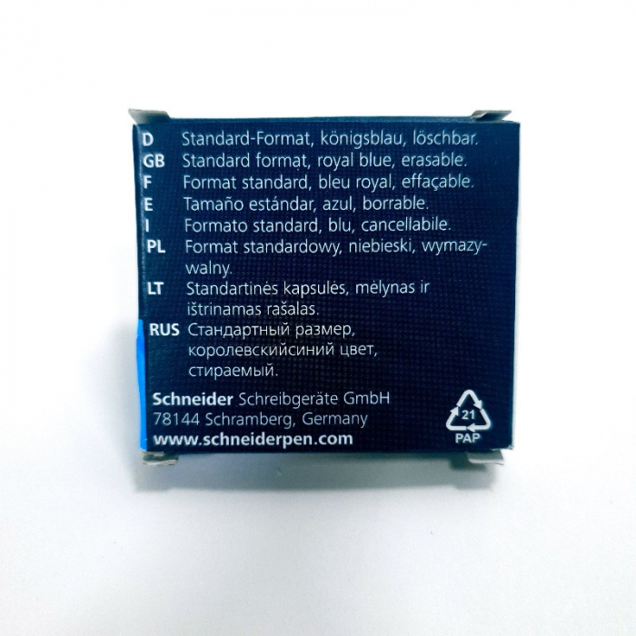 Rezerve cerneala albastra Schneider [2]