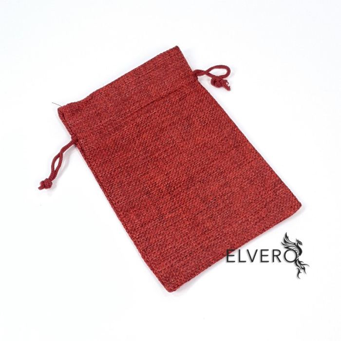 Săculeț roșu din material textil opac, 10x9 cm [2]