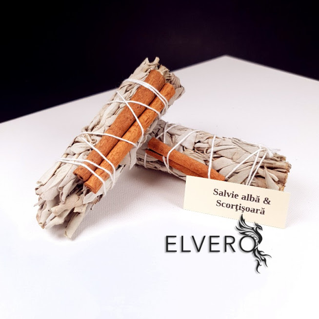 Buchet salvie alba si scortisoara pentru ars [2]