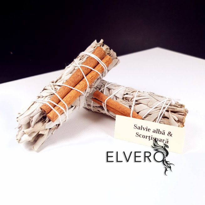 Buchet salvie alba si scortisoara pentru ars [3]