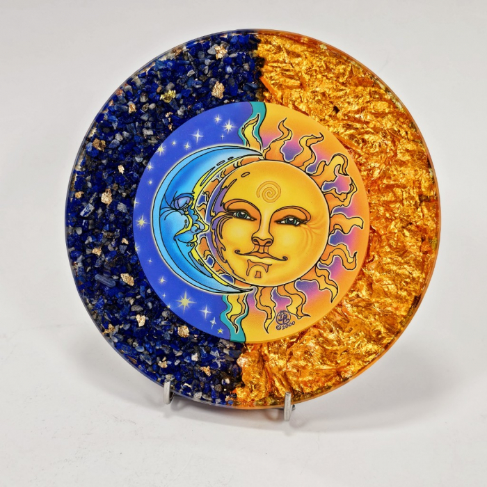 Soare si Luna decoratiune orgon din pietre naturale [2]