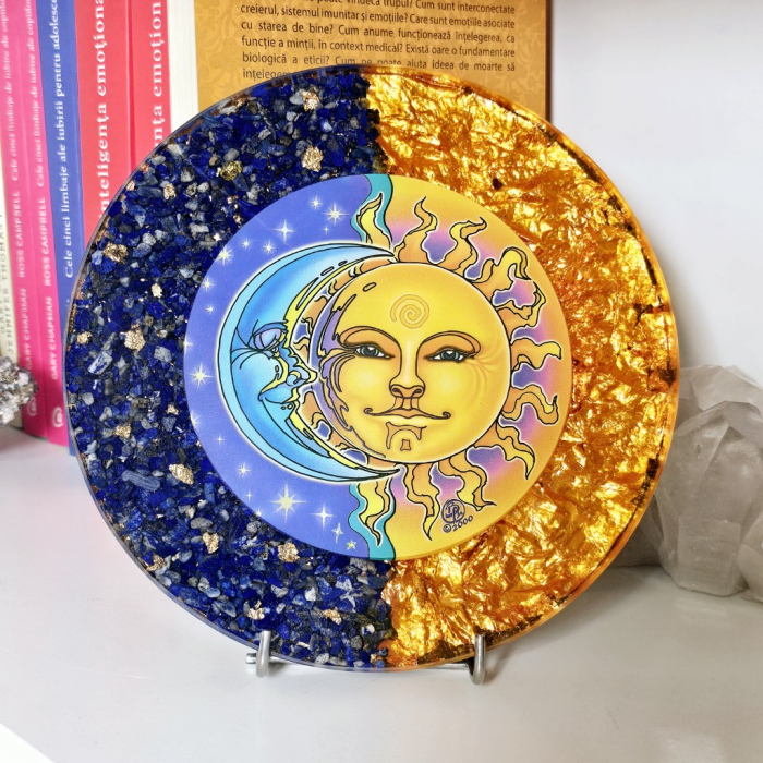 Soare si Luna decoratiune orgon din pietre naturale [4]