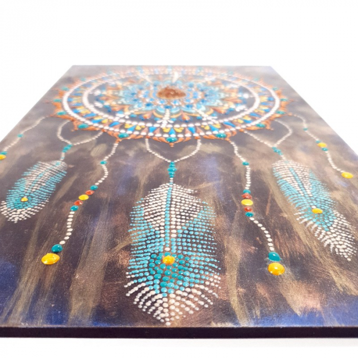 Pictura acrilic mandala dream catcher [3]