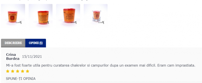 Lumanare parfumata rosie chakra 1 [4]