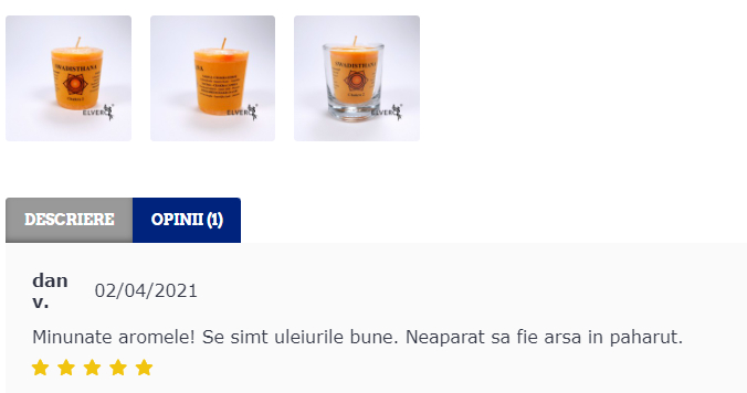 Lumanare parfumata portocalie pentru chakra 2 [4]