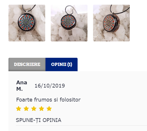 Medalion turmalina neagra cu mandala [5]