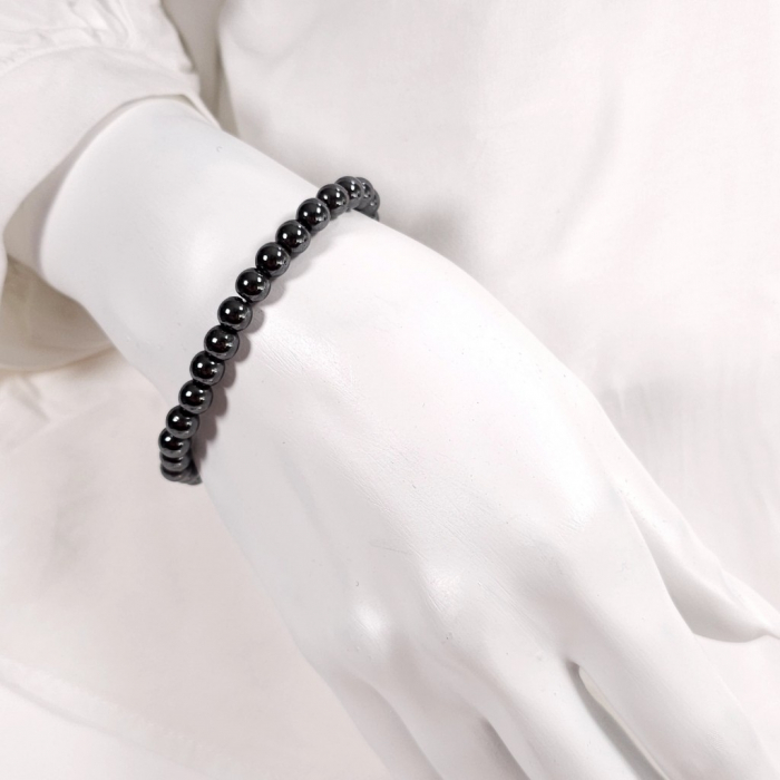 Bratara elastica turmalina neagra sfere 6 mm [4]