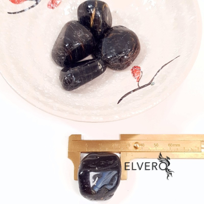 Turmalina neagra, 3-4 cm, șlefuită [2]