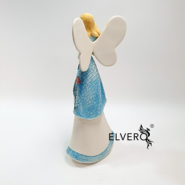 Zână cu păr blond și rochie albastră, statuetă, 32x14x8 cm [4]