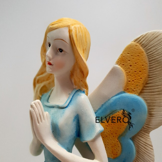 Zână cu păr blond și rochie albastră, statuetă, 32x14x8 cm [3]