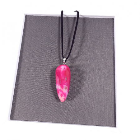 Agat roz magenta mare pandantiv [3]