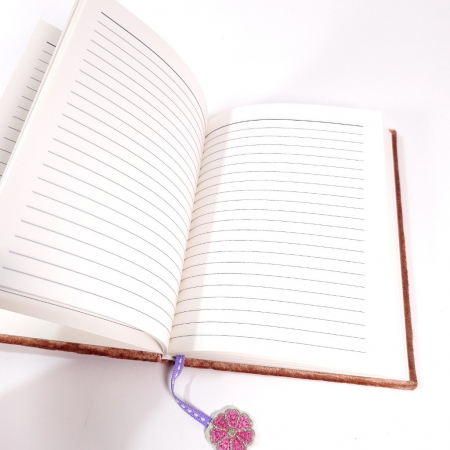 Jurnal cu coperta de catifea cu model floral [3]