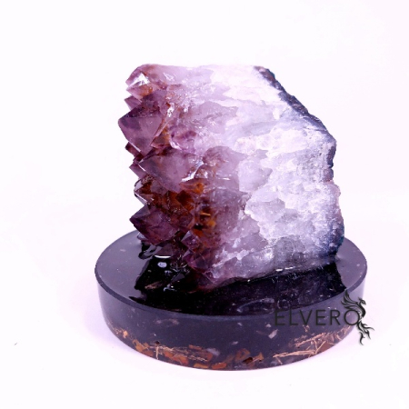 Fragment ametist pe suport orgonic cu turmalina neagra [2]