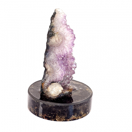 Minerale pe suport orgonic - ametist unicat pe disc orgonic