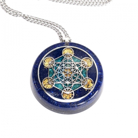 Medalion Cubul lui Metatron cu fenacit, realizat de Elvero [2]