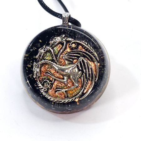 Amuleta dragon trei capete uroboros orgon [1]