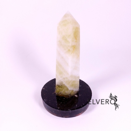 Minerale pe suport orgonic - Baghetă cristal de cuarț pe suport orgonic din turmalină, 18x11x2 cm *