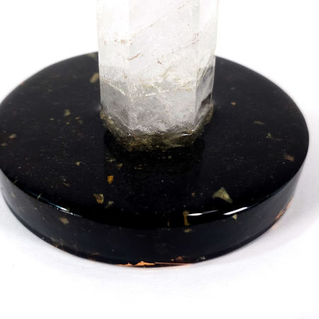 Bagheta din cuart natural pe suport orgonic din turmalina [2]